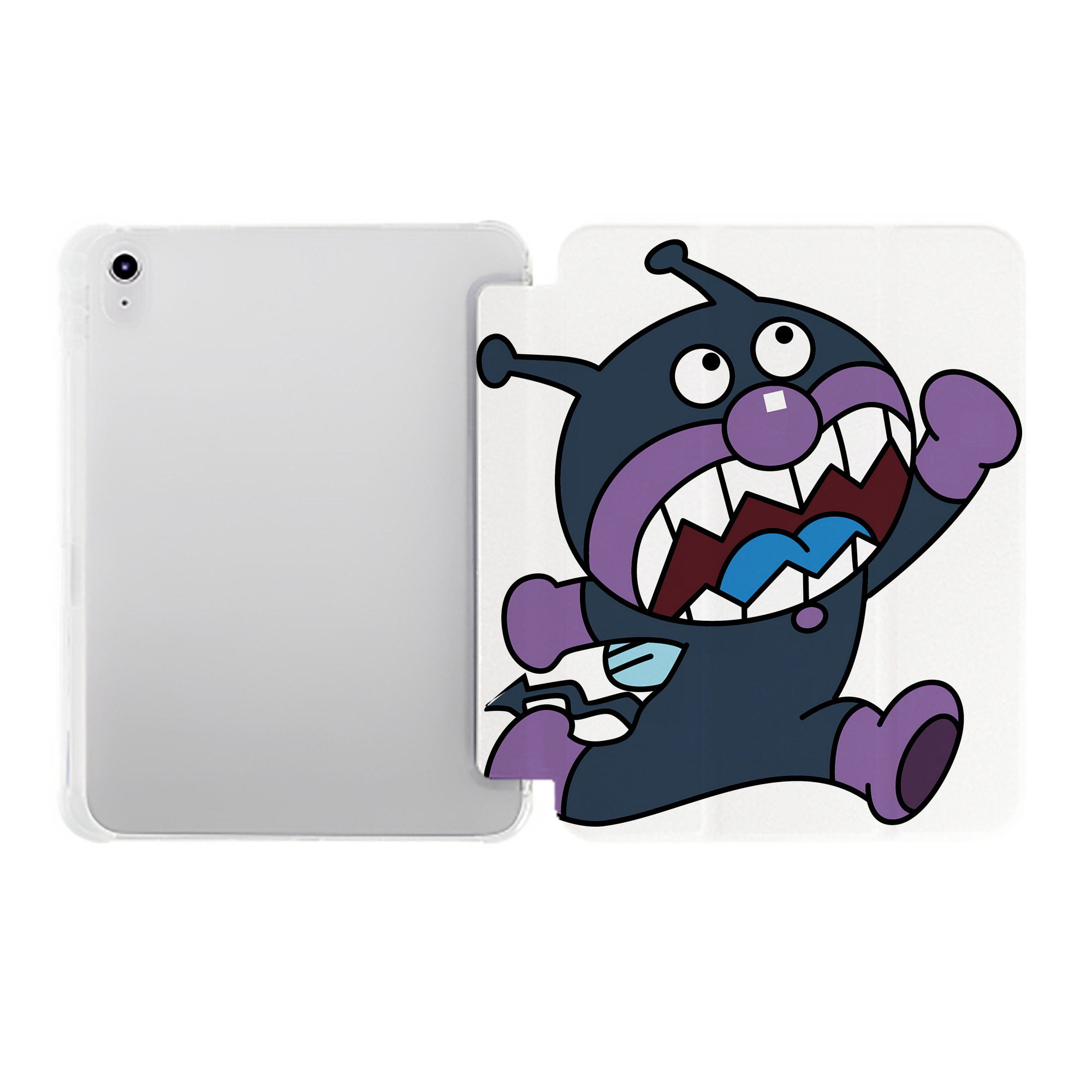 （画像用） アンパンマン Anpanman IPad ケース ペン収納付き 三つ折りスタンド PUレザー×シリコン 対応機種9.5/10.5/10.9インチ